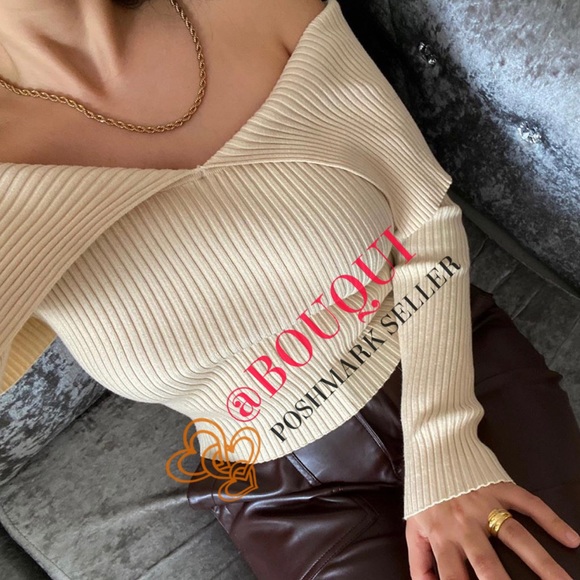BLOGGERS FAV ZARA OFF SHOULDER FITTED KNIT TOP - Picture 5 of 16